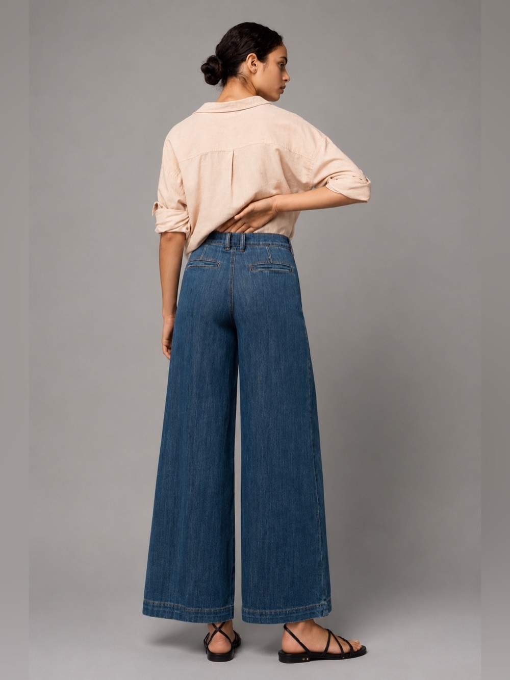 Anthropologie Pilcro Seamed Flounce high rise wide leg jeans - Picture 3 of 12